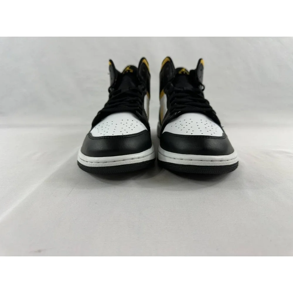 Nike Air Jordan 1 Mid 'Black University Gold' 554724-177 Men's Size 10.5